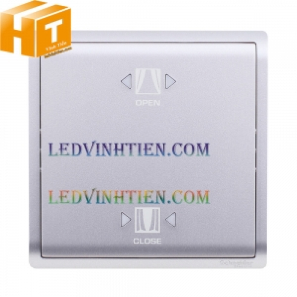 Công tắc rèm cơ màu bạc schneider