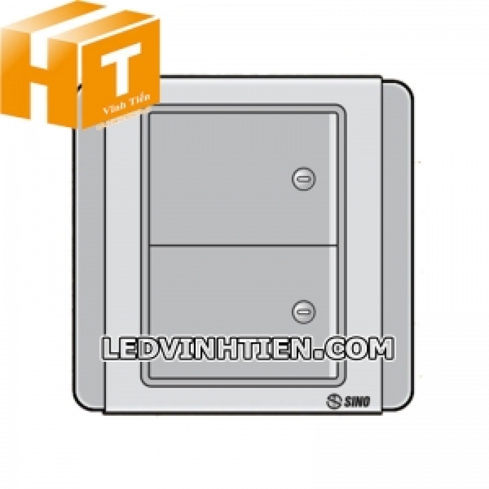 Công tắc đôi 1 chiều S66DGN2 Sino