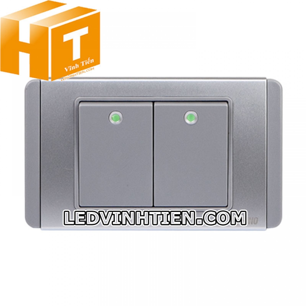 Công tắc đôi 2 chiều S68DGM2 Sino