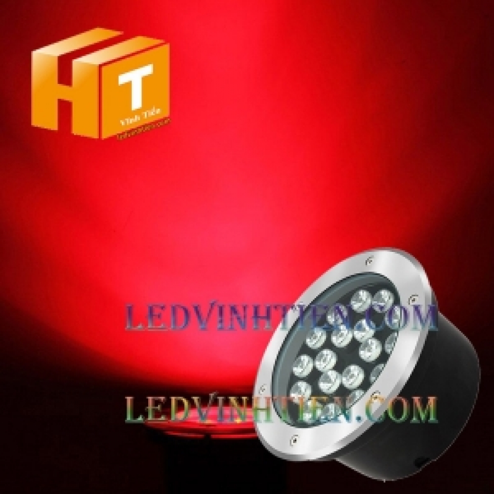 Đèn led âm đất 18W màu đỏ