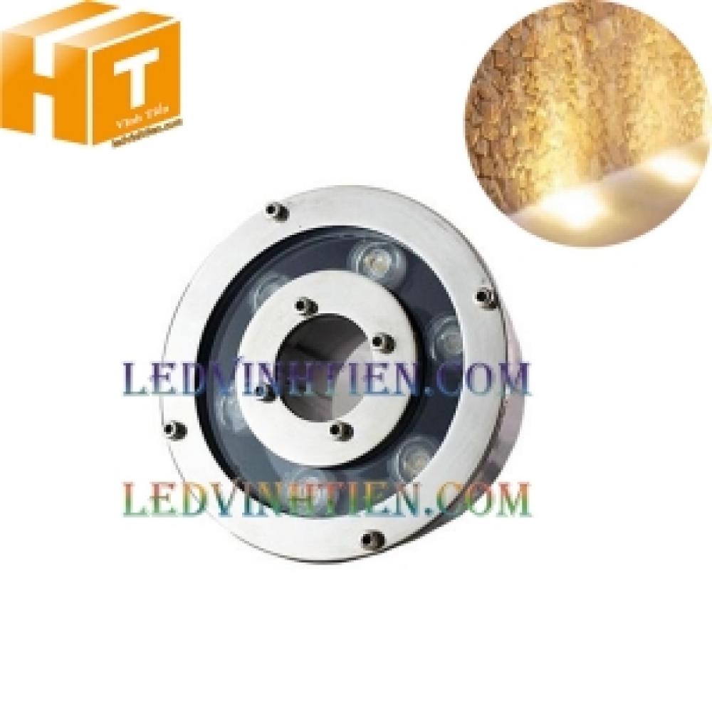 Đèn led âm nước 6w màu vàng