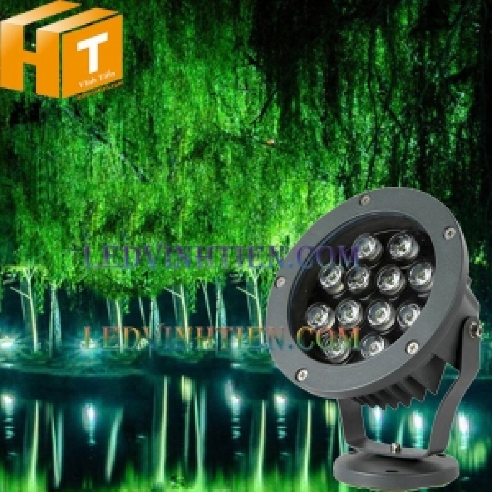 Đèn led rọi cây 12w xanh lá