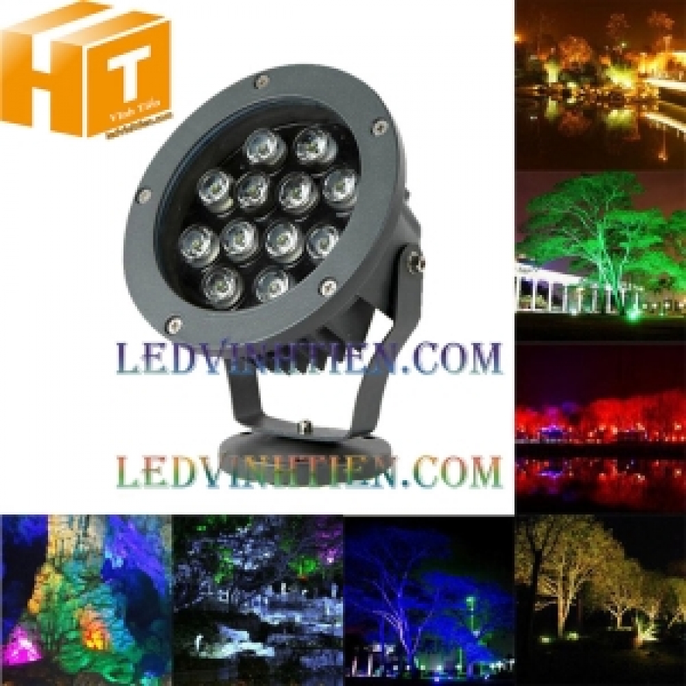 Đèn led rọi cây 12w RGB