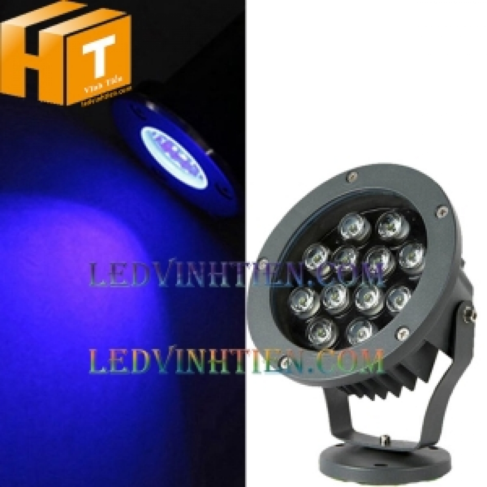 Đèn led rọi cây 12w xanh dương