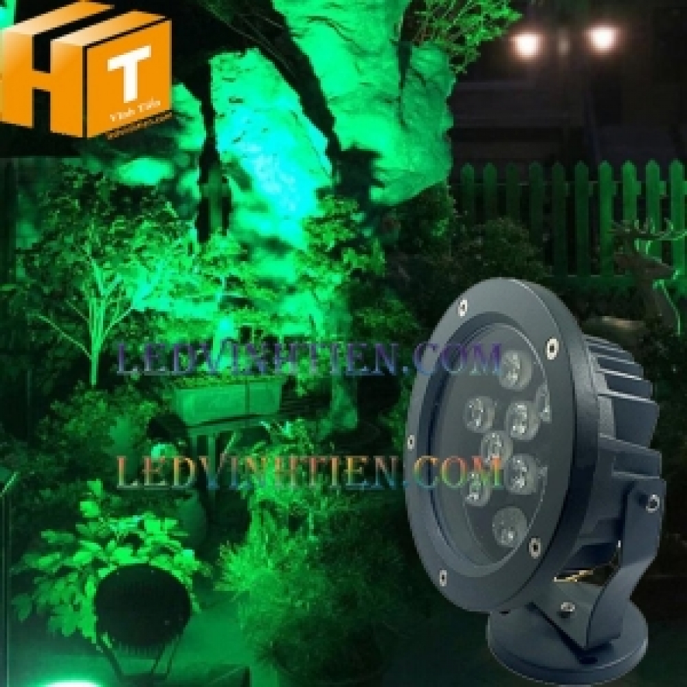 Đèn led rọi cây 9w xanh lá