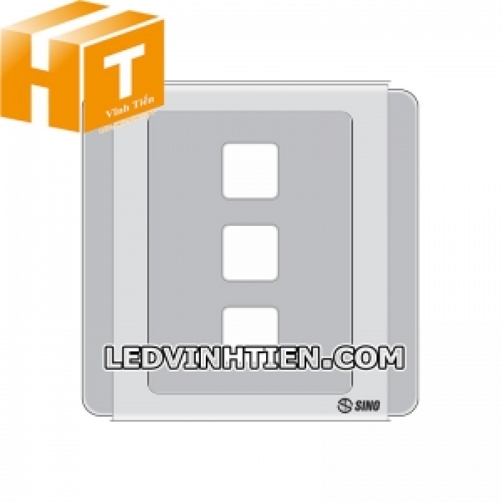 Mặt công tắc 3 lỗ S66G3X Sino