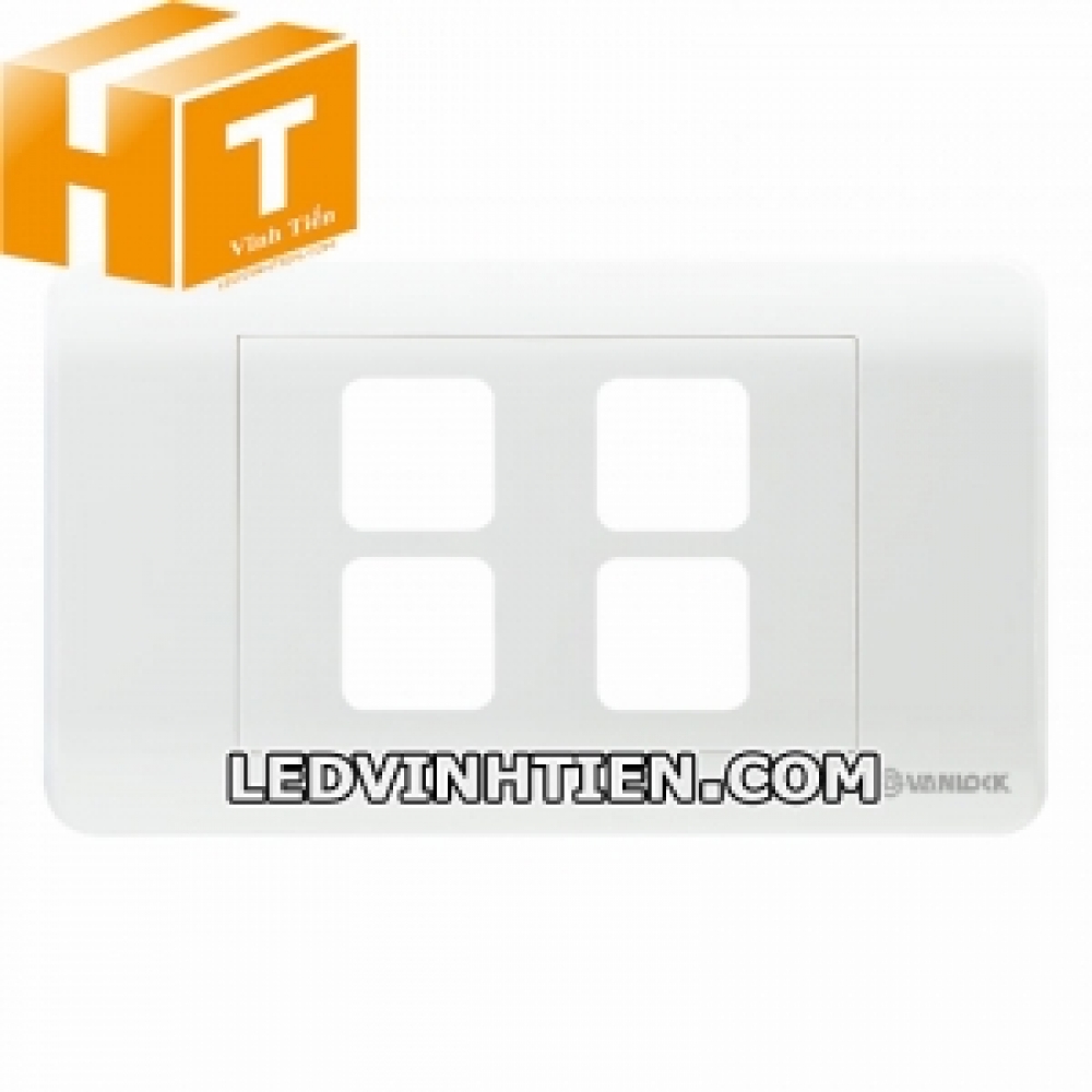 Mặt công tắc 4 lỗ vuông ZLS4X Sino Vanlock