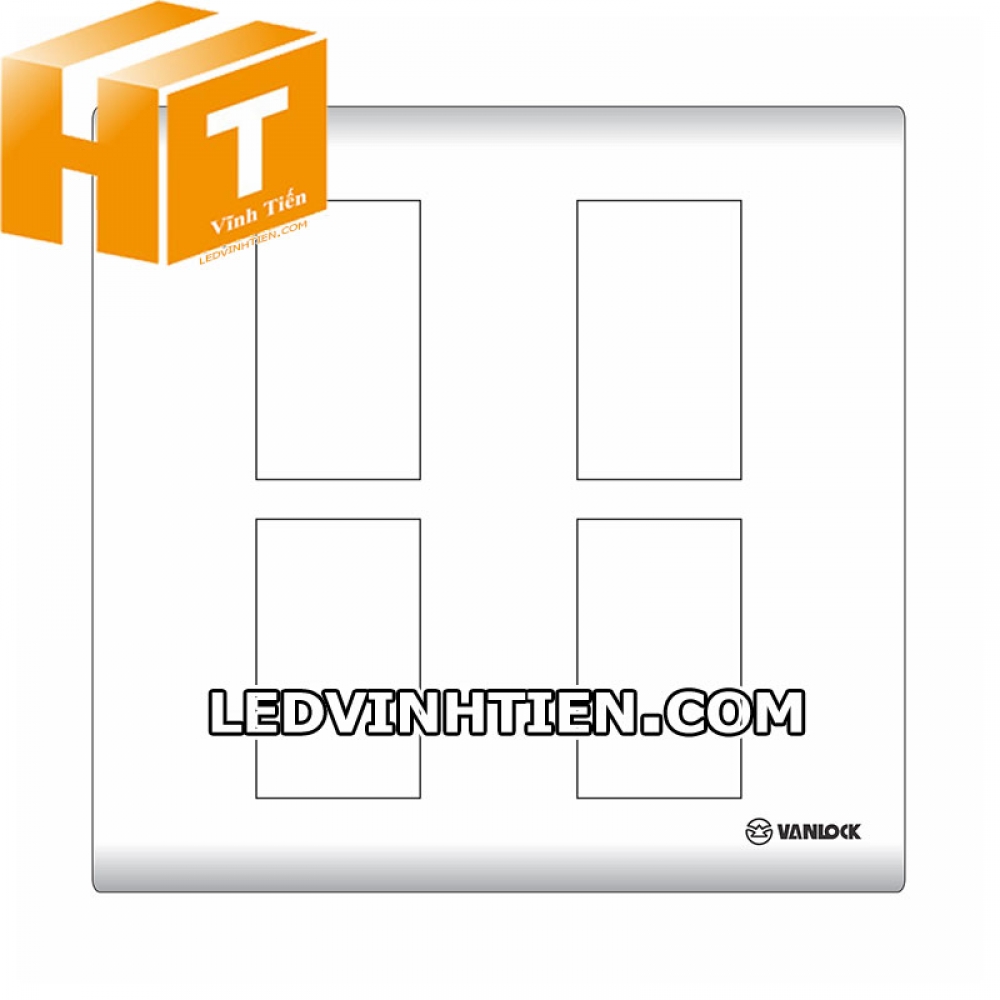 Mặt công tắc 4 lỗ S18C4X / S18C4XV Sino Vanlock