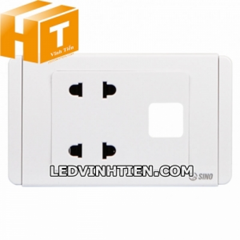 Ổ cắm đôi 2 chấu 1 lỗ S68U2/X Sino