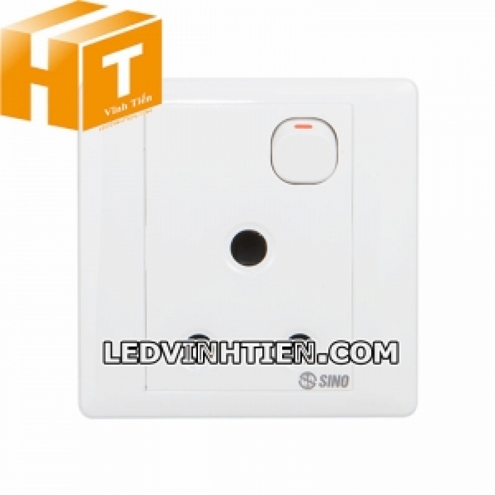 Ổ cắm 3 chấu Anh 1 công tắc Sino Vanlock