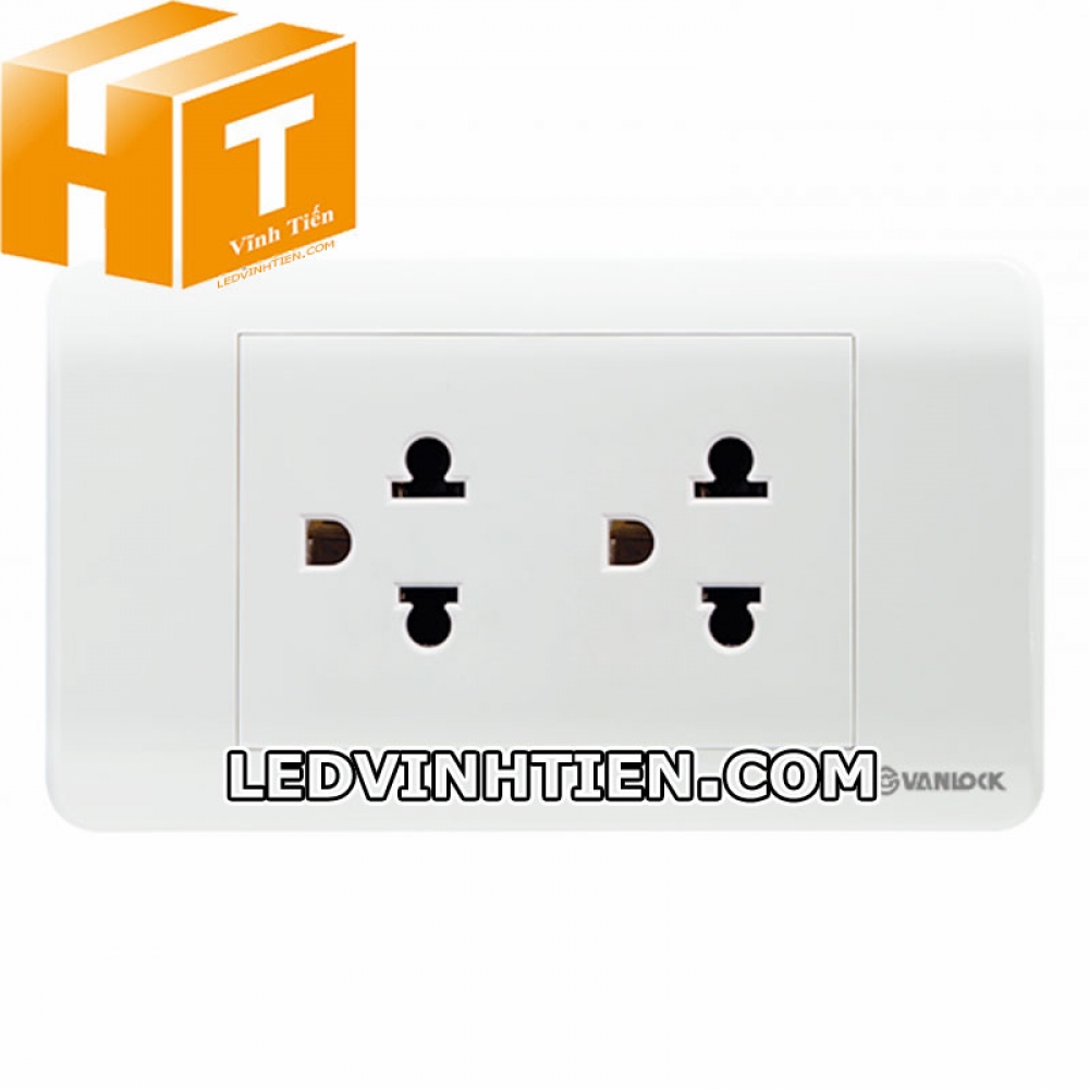 Ổ cắm đôi 3 chấu ZLUE2 Sino Vanlock