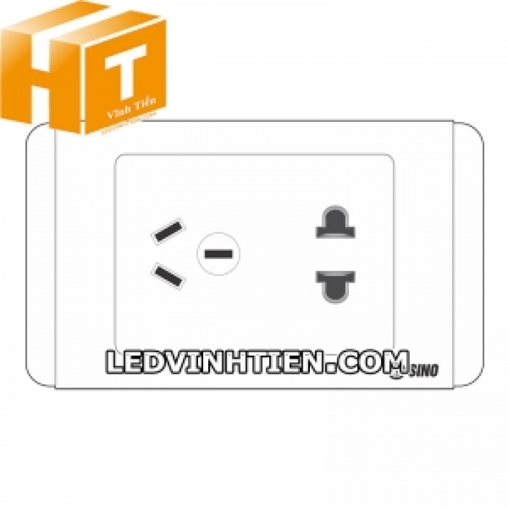 Ổ cắm 3 chấu Úc và 2 chấu S68/10US Sino