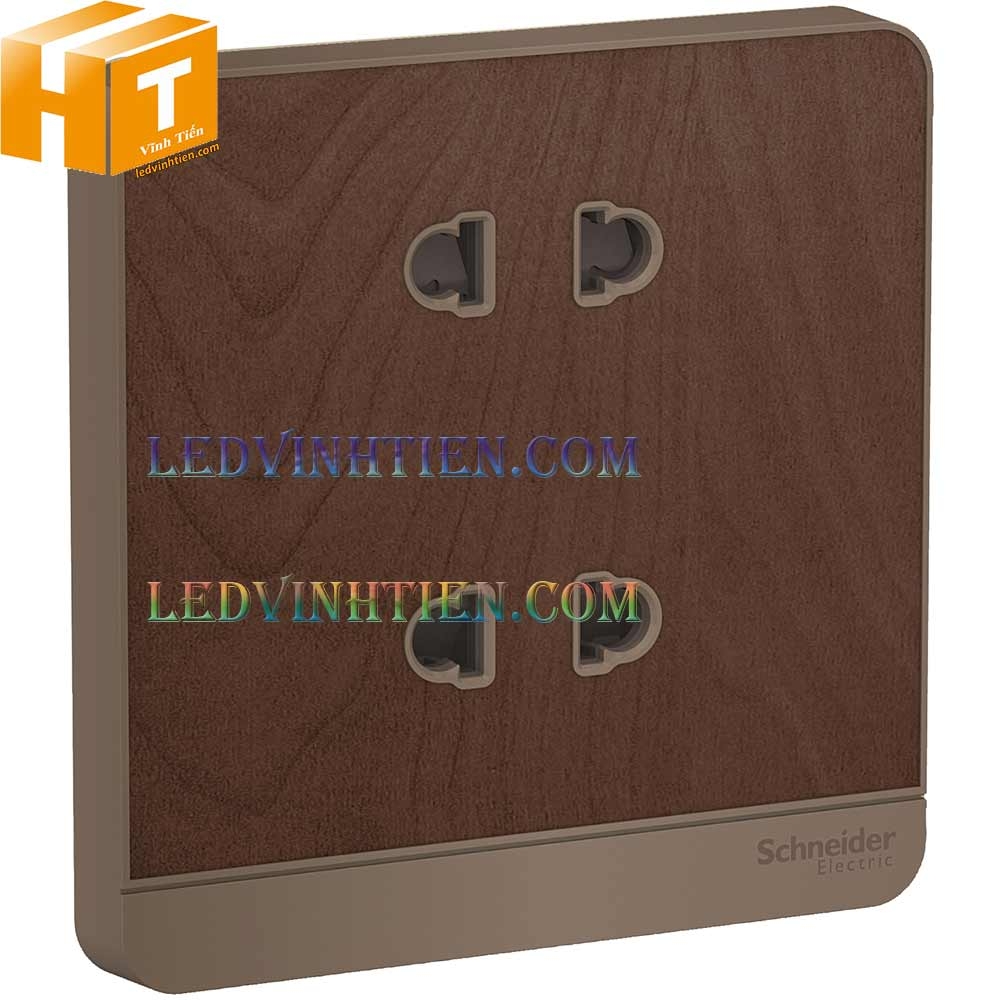 Ổ cắm đa năng AvatarOn màu gỗ 10A Schneider