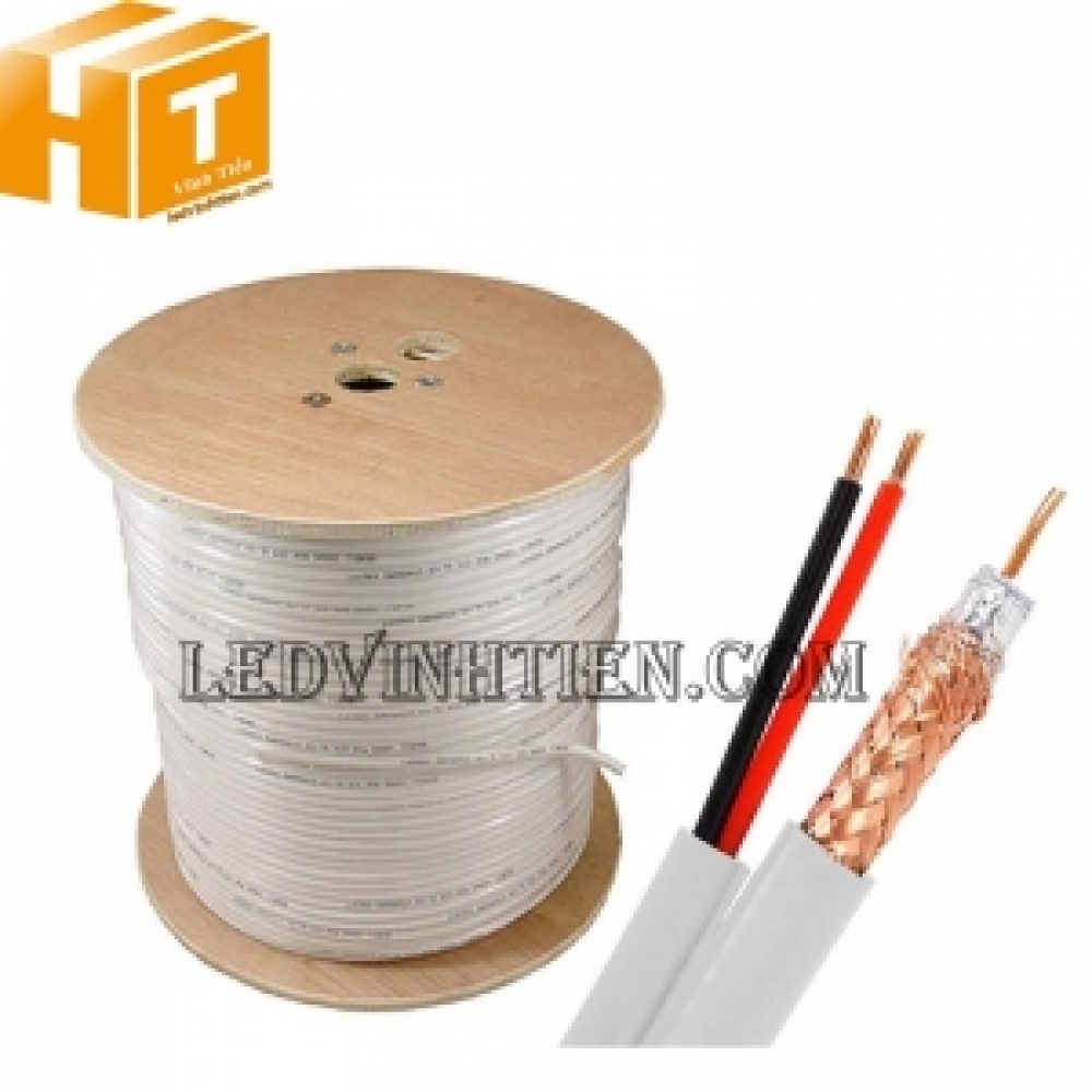 Cáp đồng trục liền nguồn Sino RG59 + 2C hợp kim (305m)