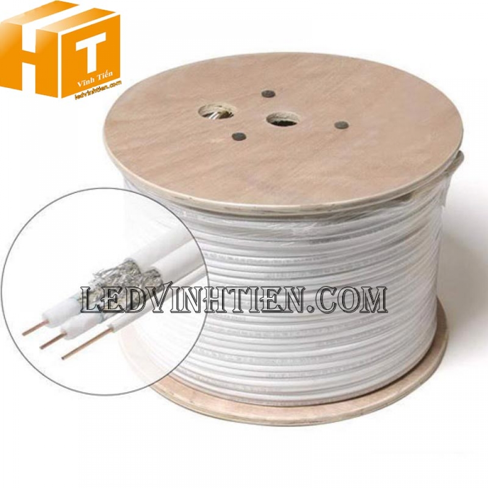 Cáp đồng trục liền nguồn Sino RG59 + 2C lõi đồng (305m)