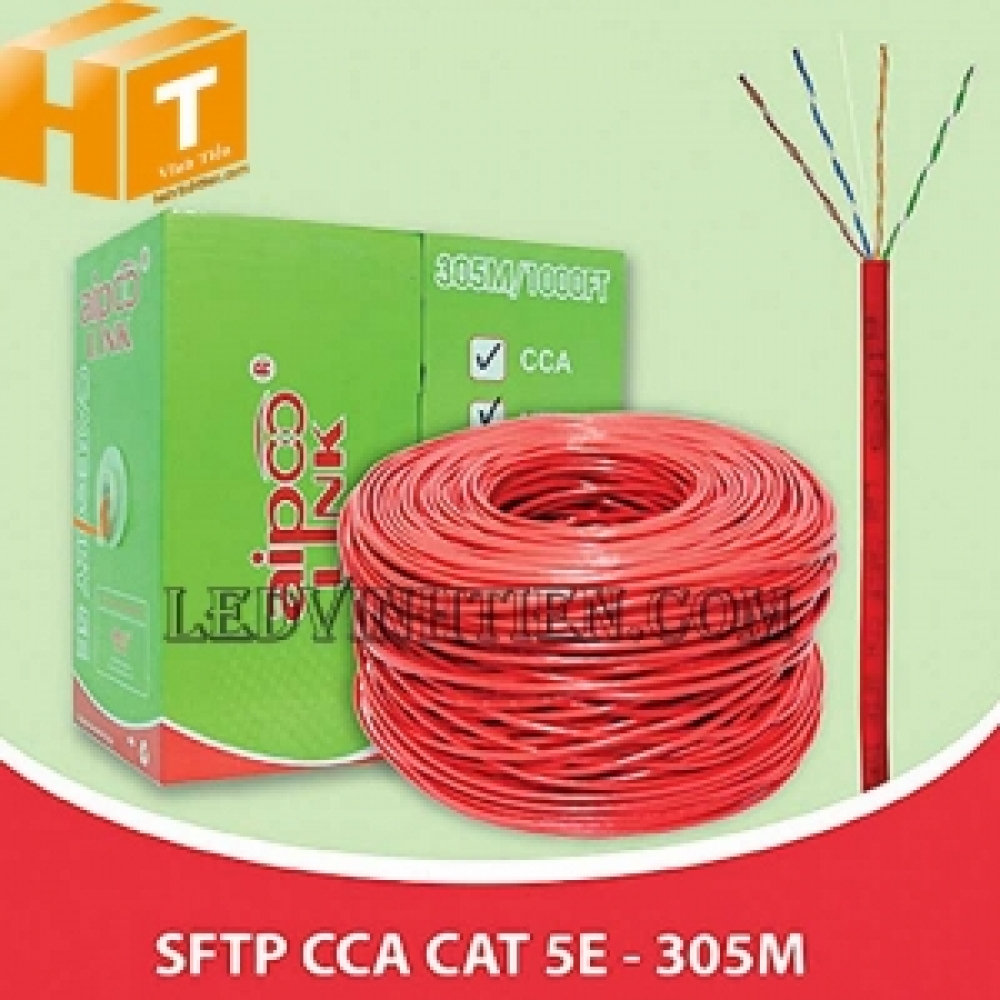 Cáp mạng Aipoo Link CAT6 SFTP CCA