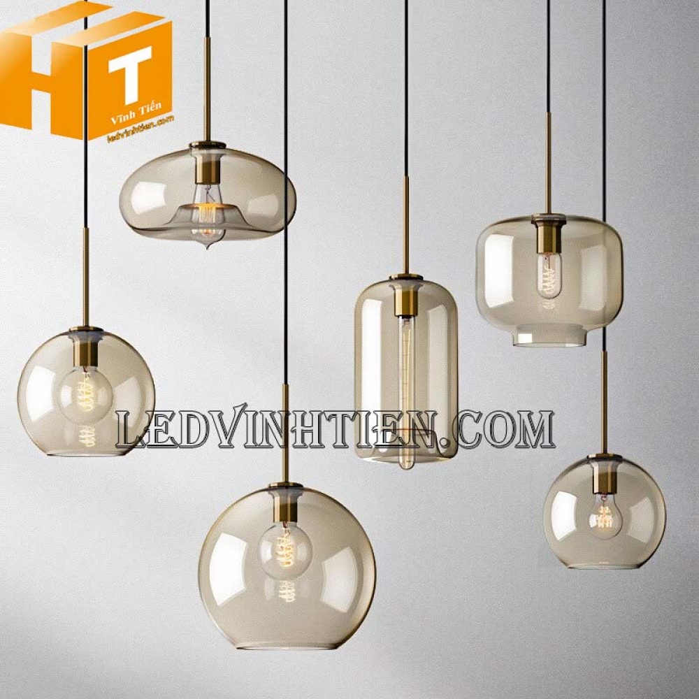 Chao đèn thả thuỷ tinh