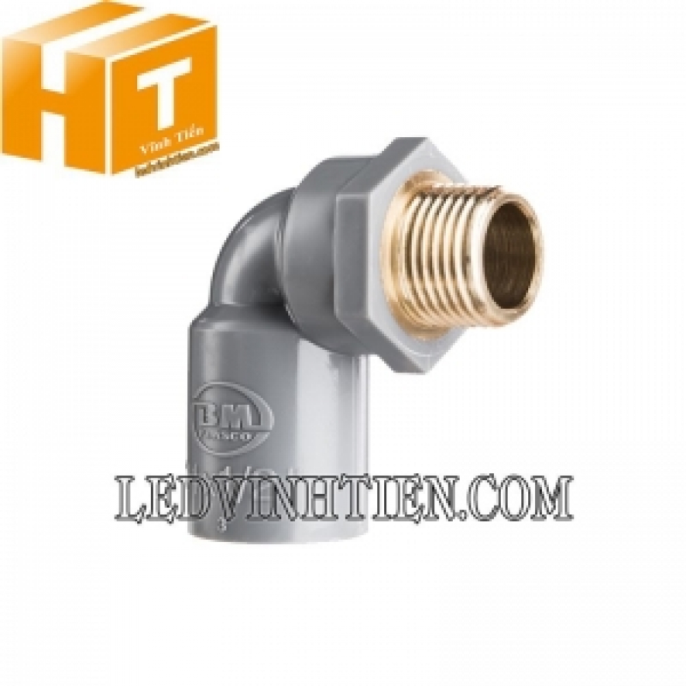 Co góc 90 độ ren ngoài thau uPVC Bình Minh