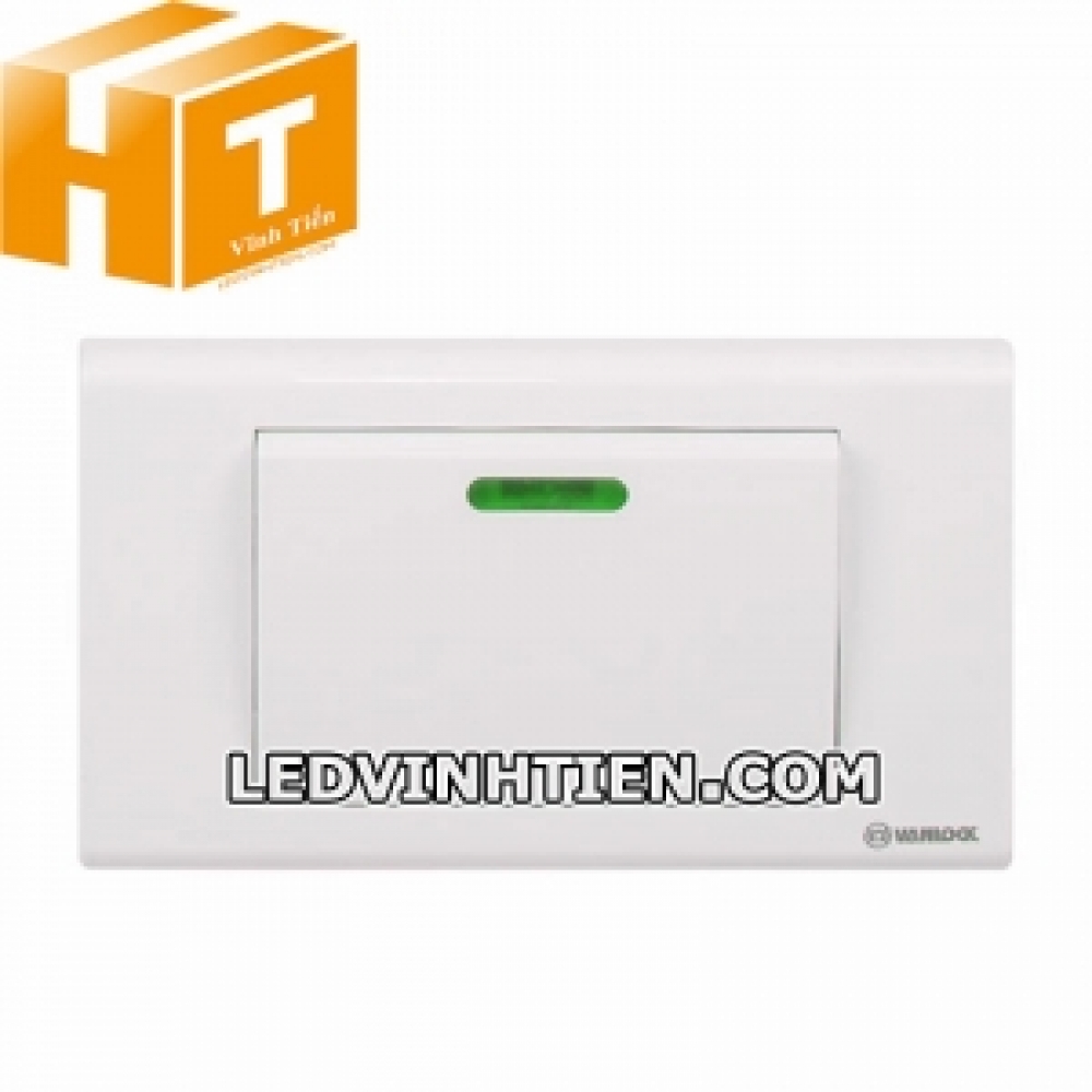 công tắc đơn 2 chiều đèn xanh Sino Vanlock