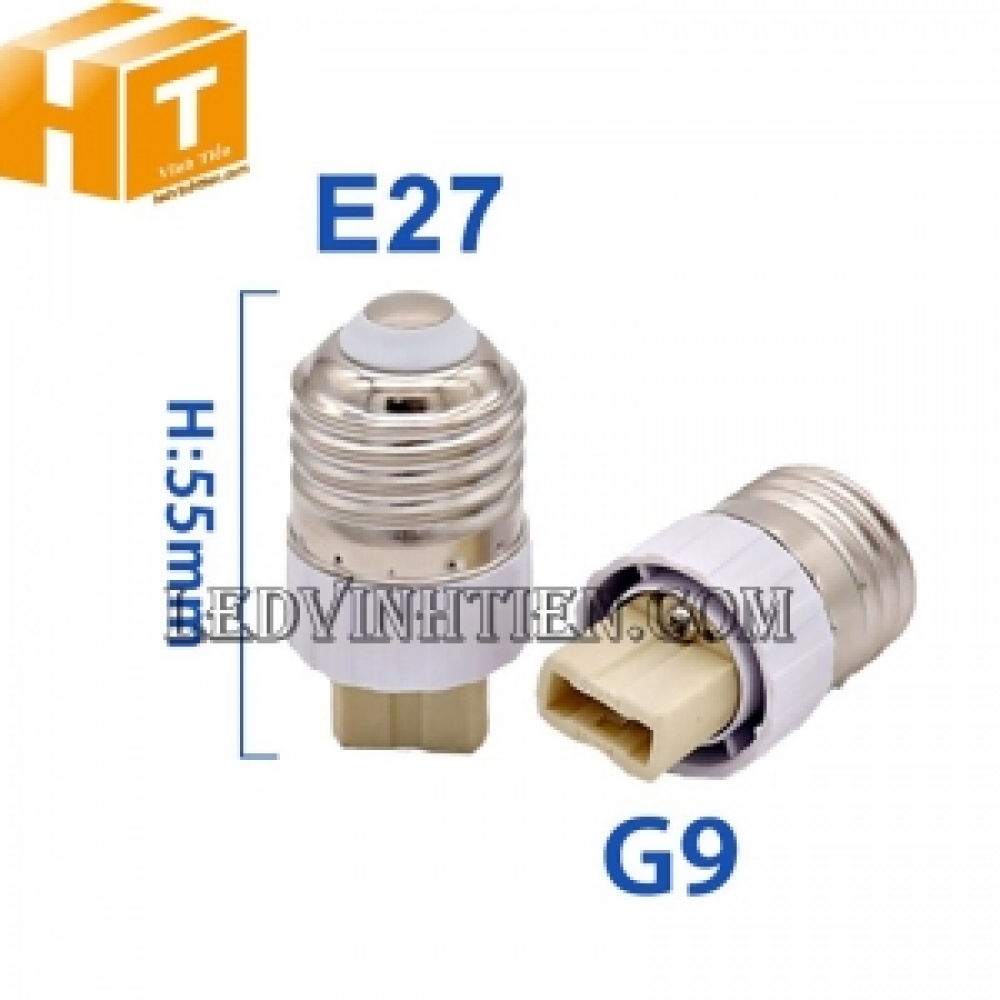 Đầu chuyển đổi đui xoáy từ E27 sang G9