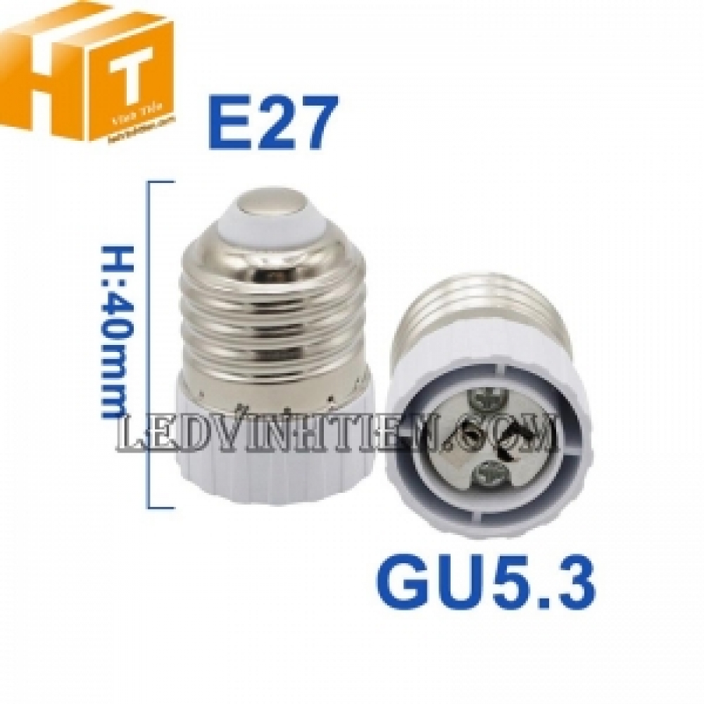 Đầu chuyển đổi đui xoáy từ E27 sang GU5.3