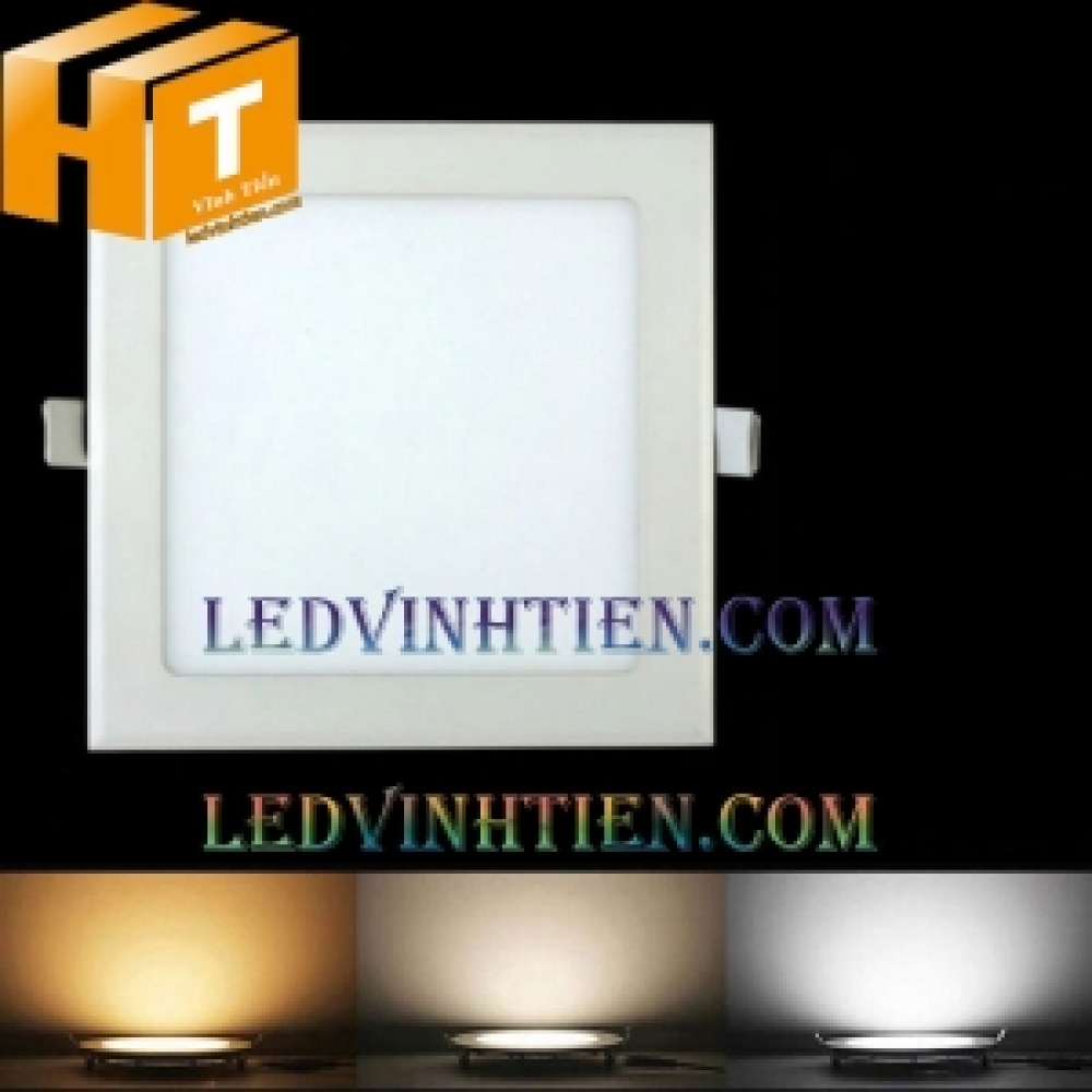 Đèn led âm trần vuông 3 màu 18w