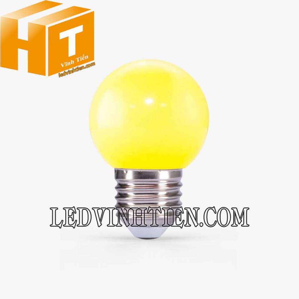 Đèn LED bulb tròn màu vàng A45Y 1W Rạng Đông