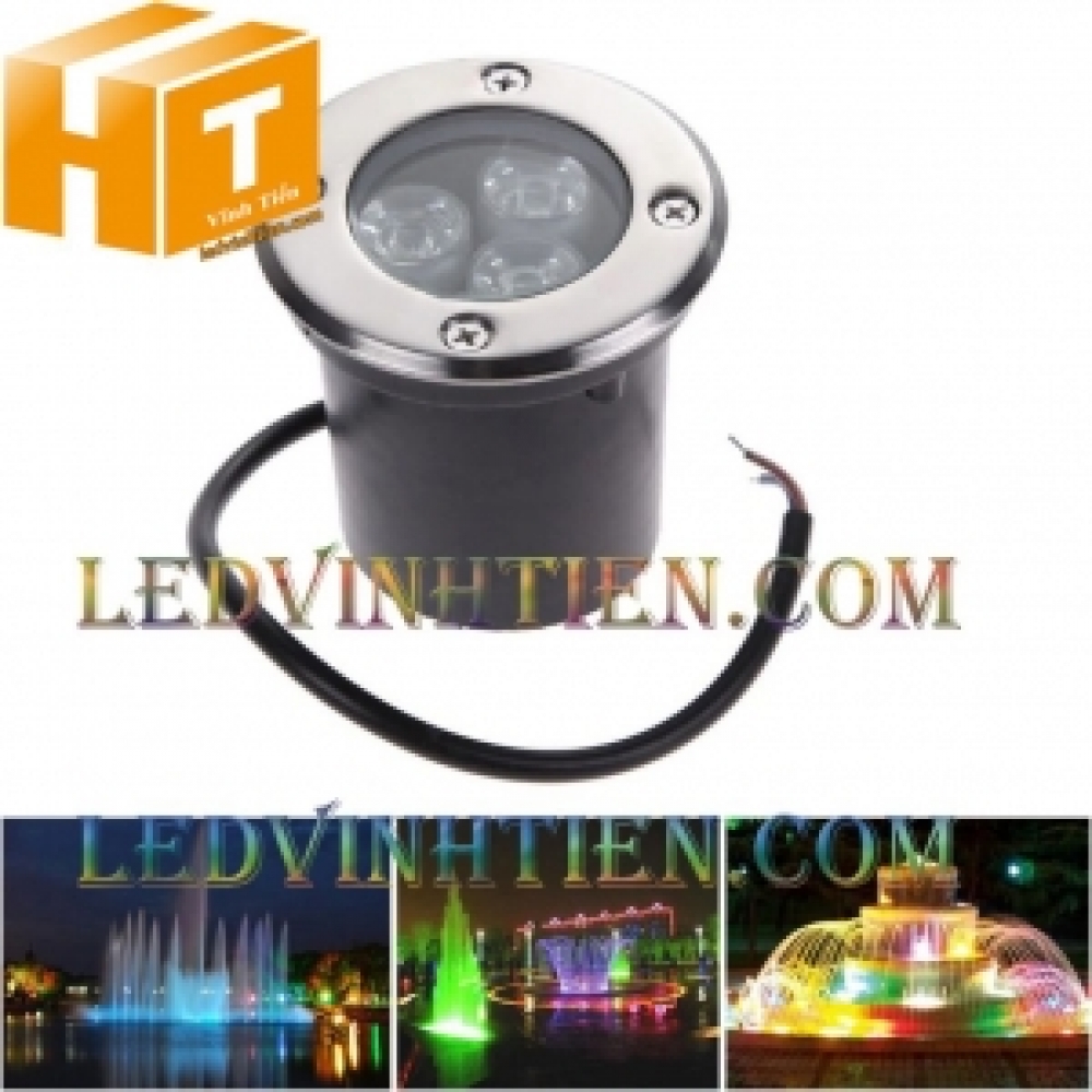 Đèn led âm đất 3W xanh lá