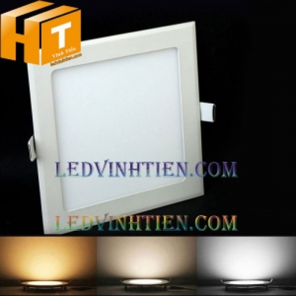Đèn led âm trần vuông 3 màu 15w