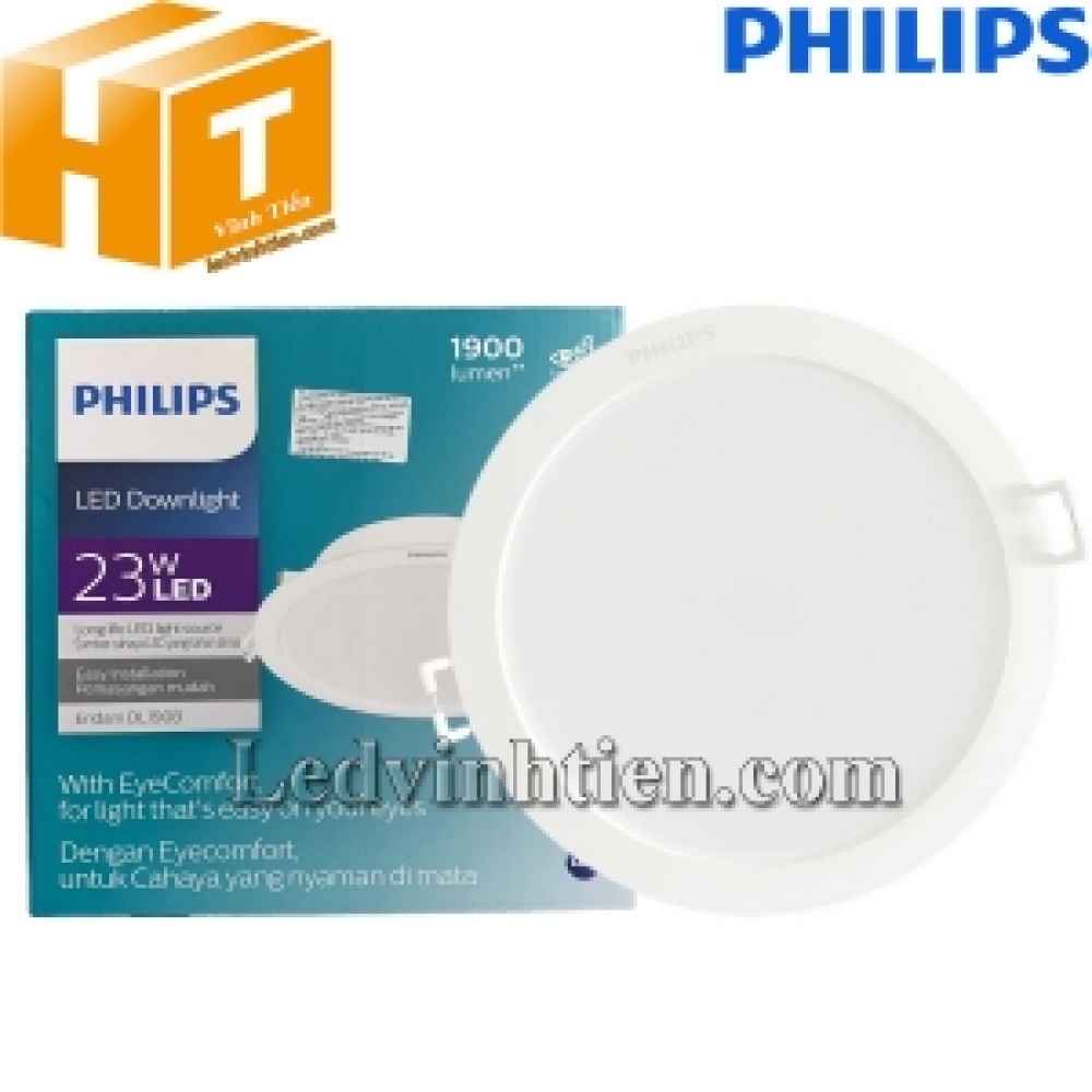 Đèn led âm trần Eridani DL190B LED18 D200 23W WH SNI Philips
