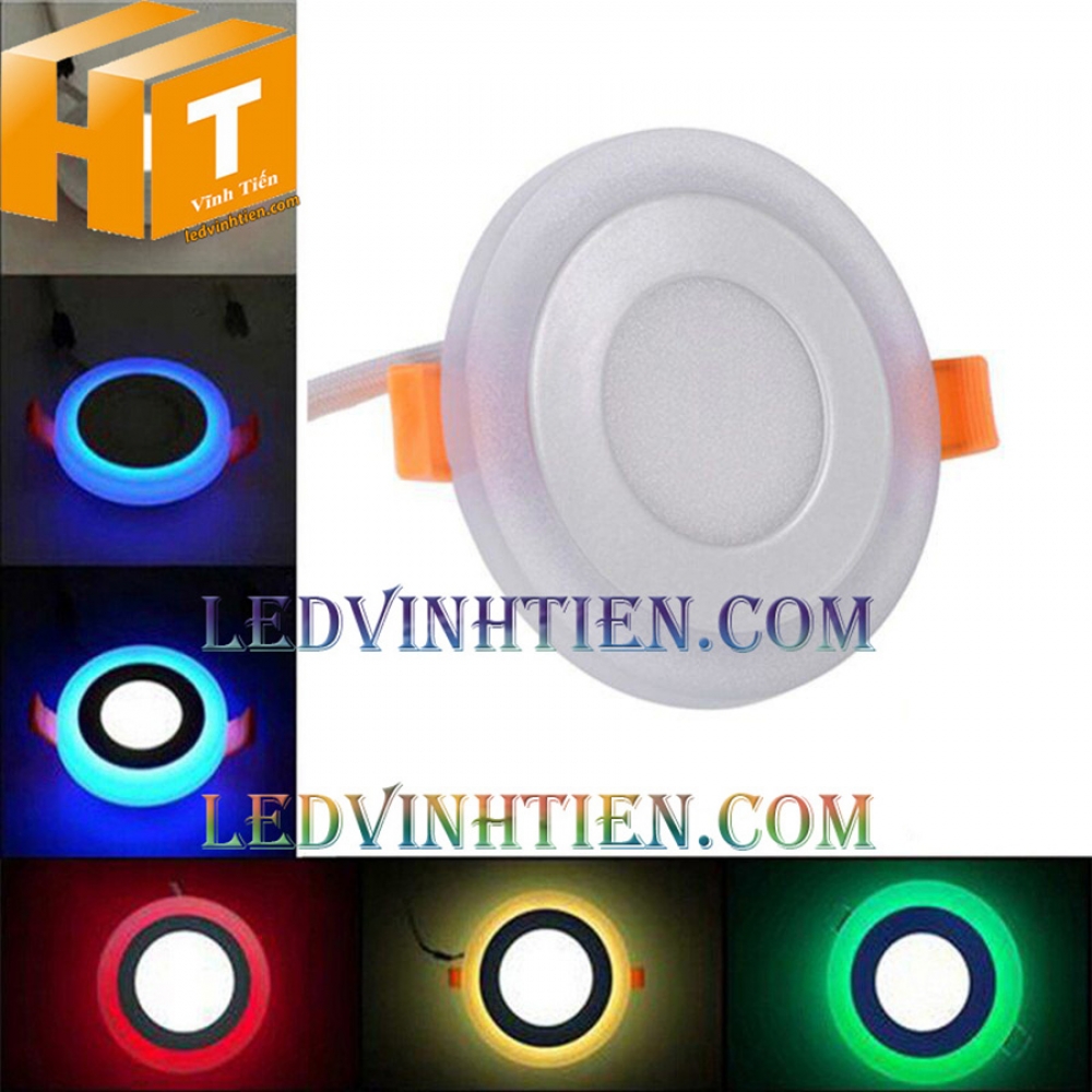 Đèn led âm trần tròn 6+3w 3 chế độ