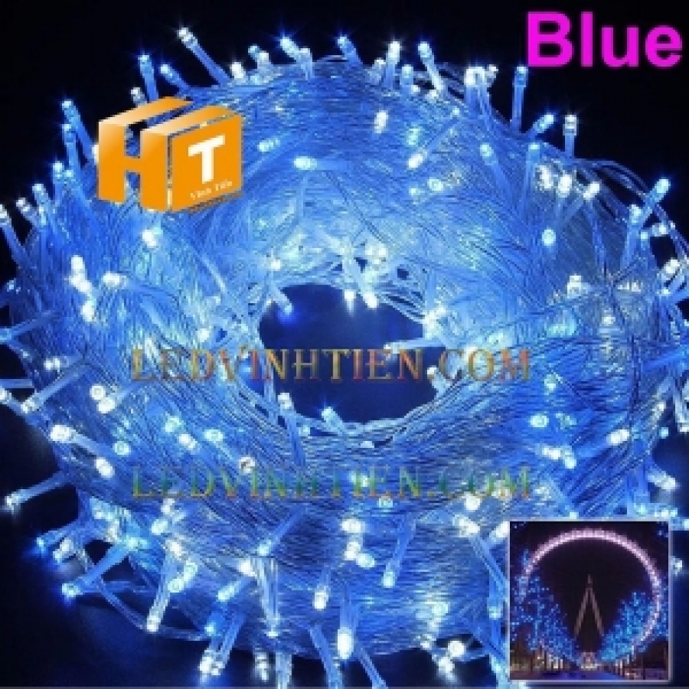 Đèn trang trí noel 100m xanh dương