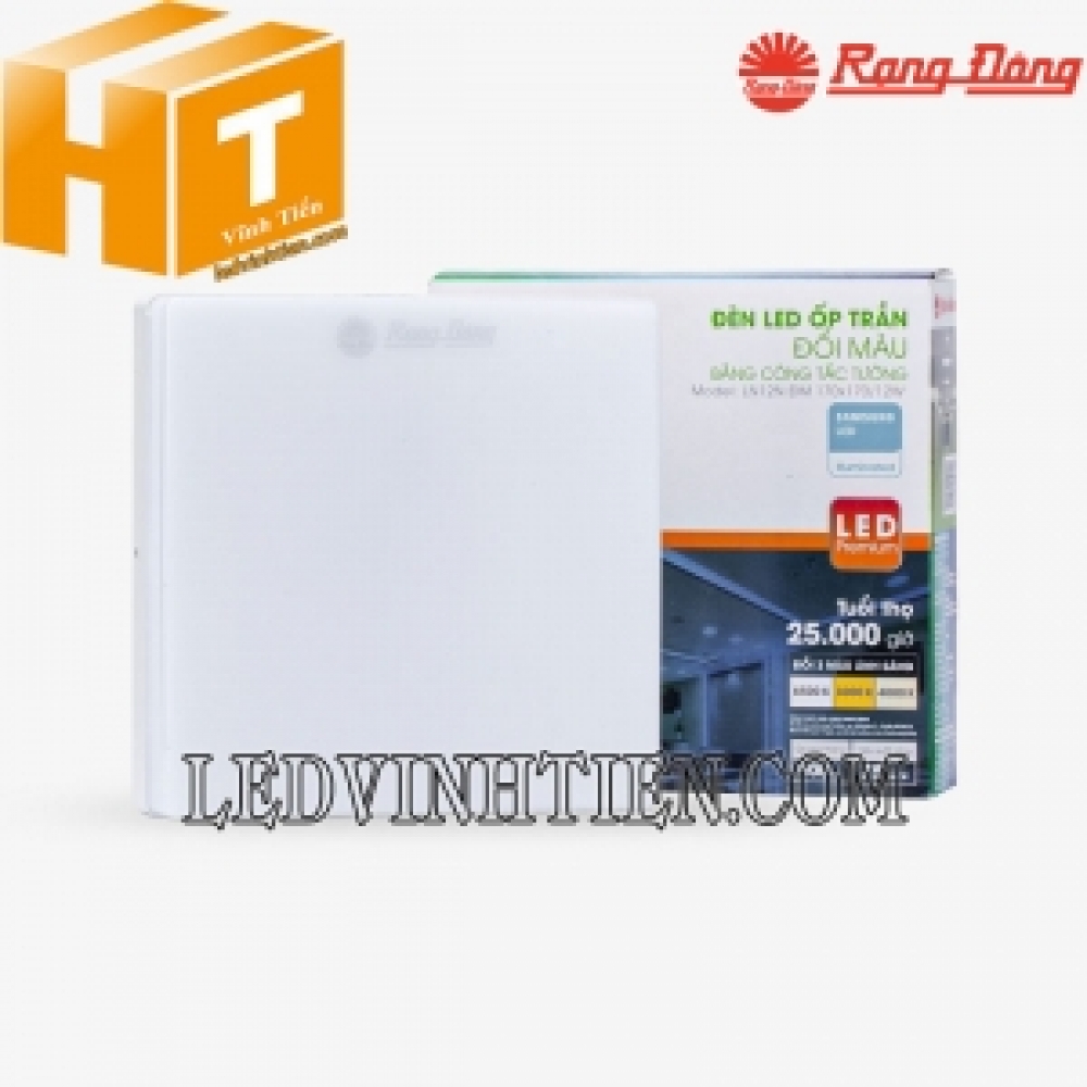 Đèn led ốp trần vuông LN12N ĐM 170/12W Rạng Đông