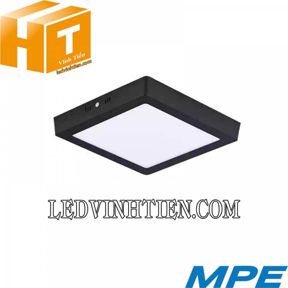 Đèn led panel ốp trần nổi vuông viền đen SSPLB-12W trắng, vàng