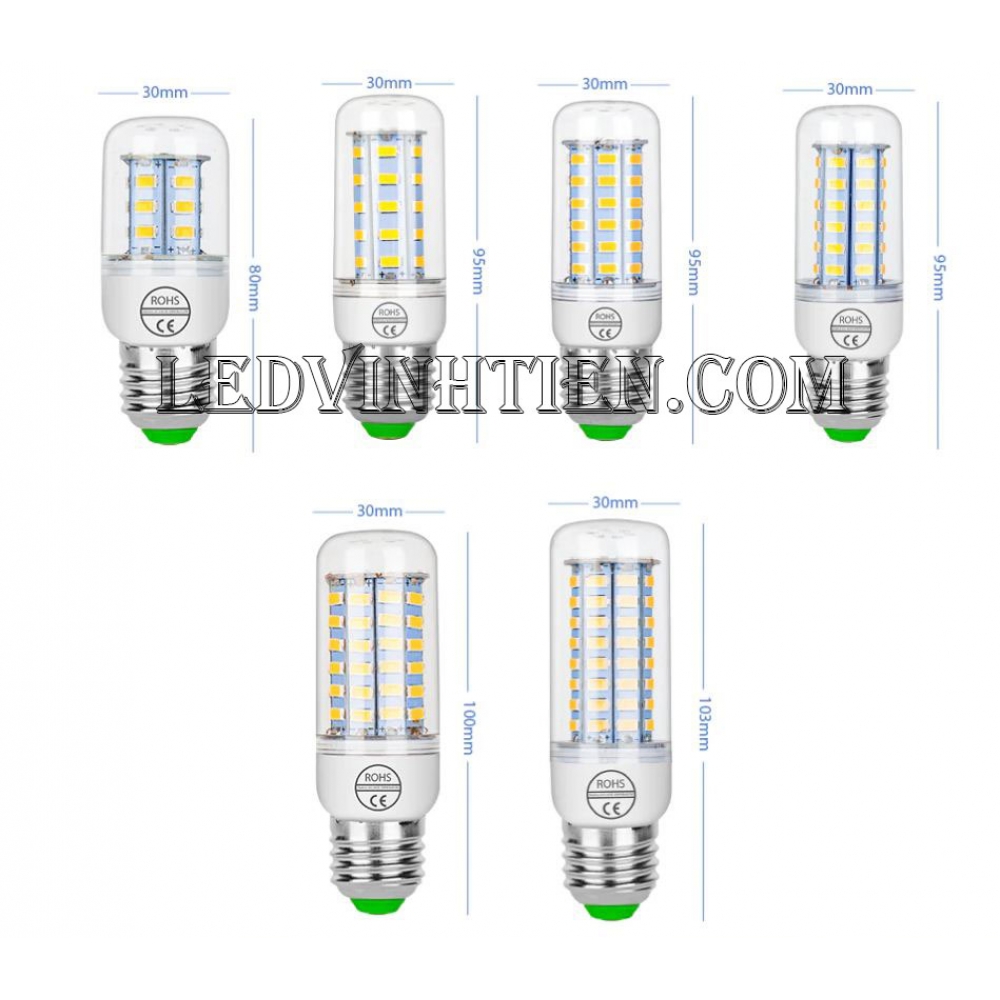 Đèn led trái bắp 12W
