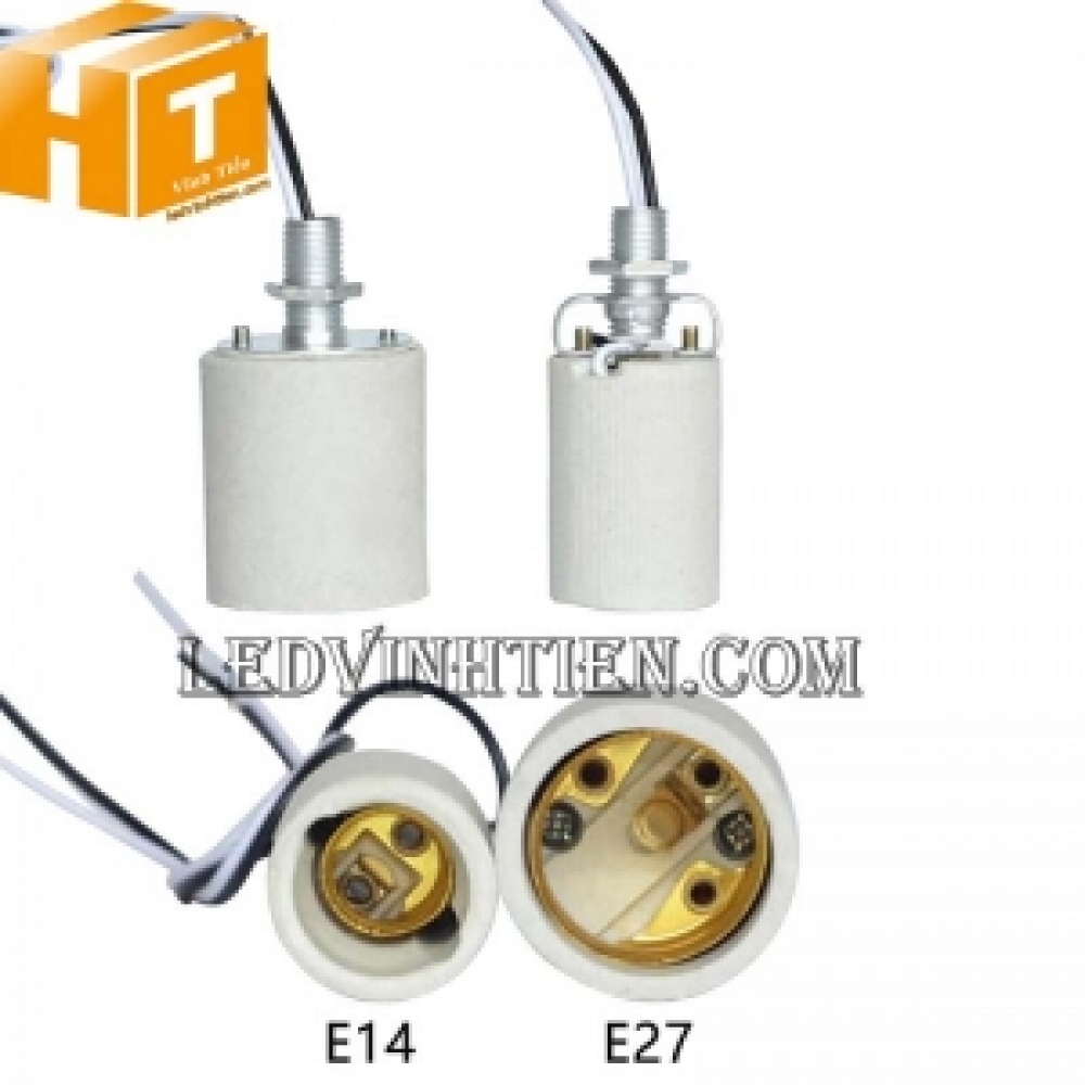 Đui sứ E14 chống cháy