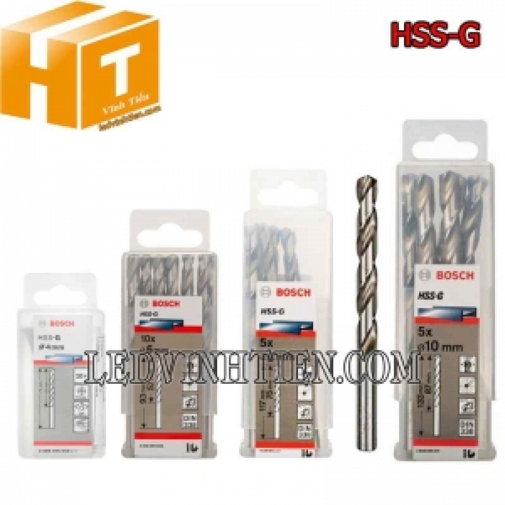 Hộp mũi khoan sắt HSS-G Bosch