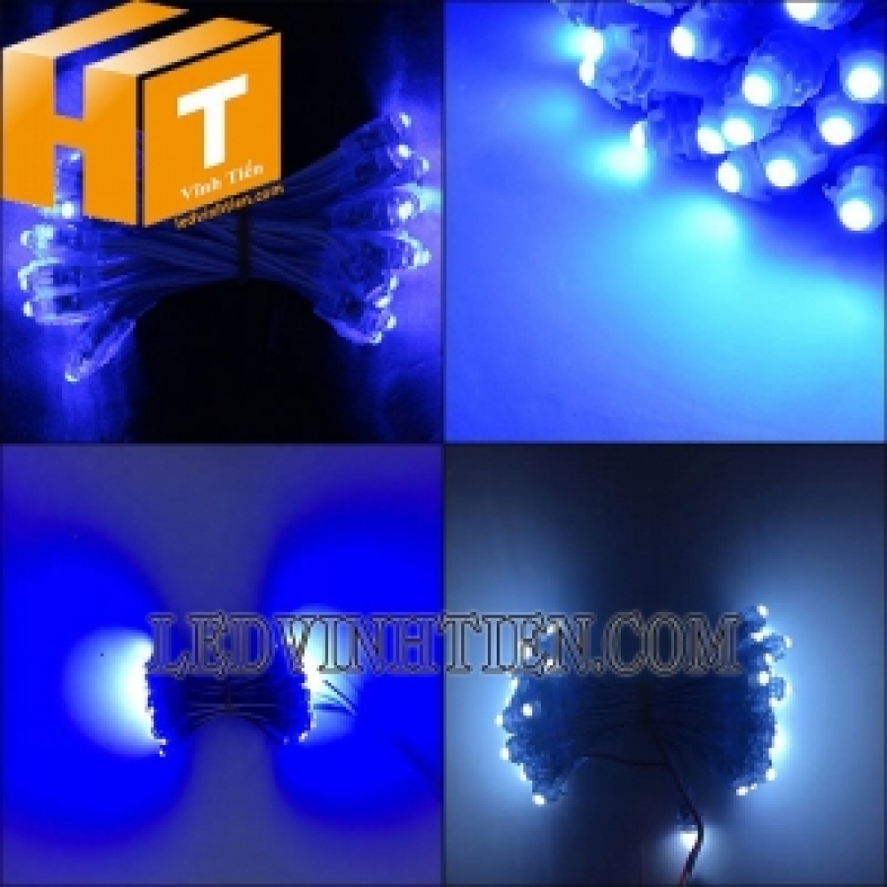 Led đúc f7 5V đầu đục màu xanh dương