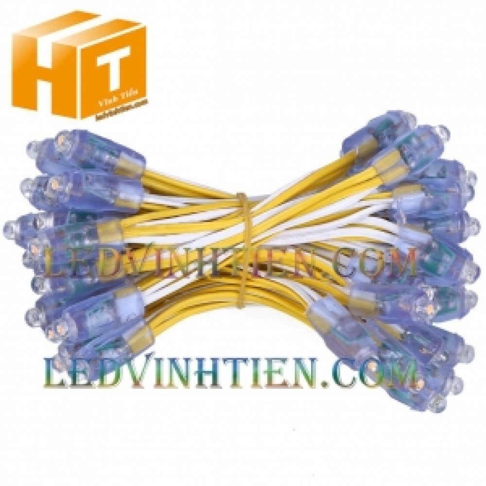 Led đúc F8 12V đầu trong màu vàng