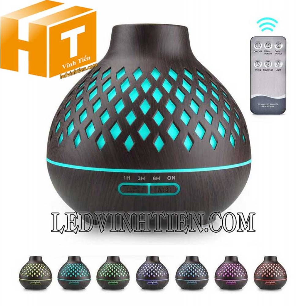 Máy xông tinh dầu cỡ lớn 400ml kèm remote