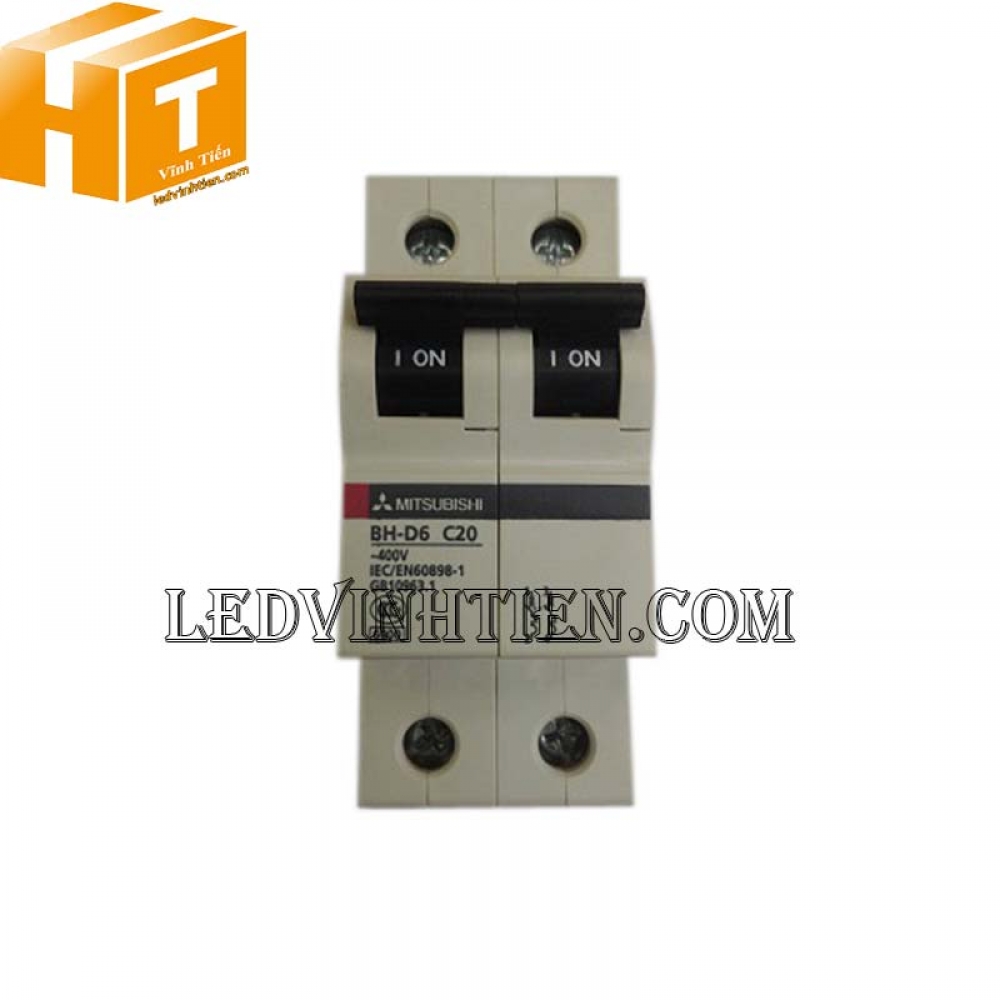 MCB 2P 0.5A D2P-0.5C6M Mitsubishi