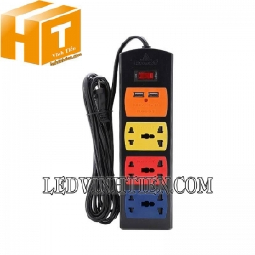Ổ cắm 3 ổ 5 chấu kèm USB Robot Special 3S5UC