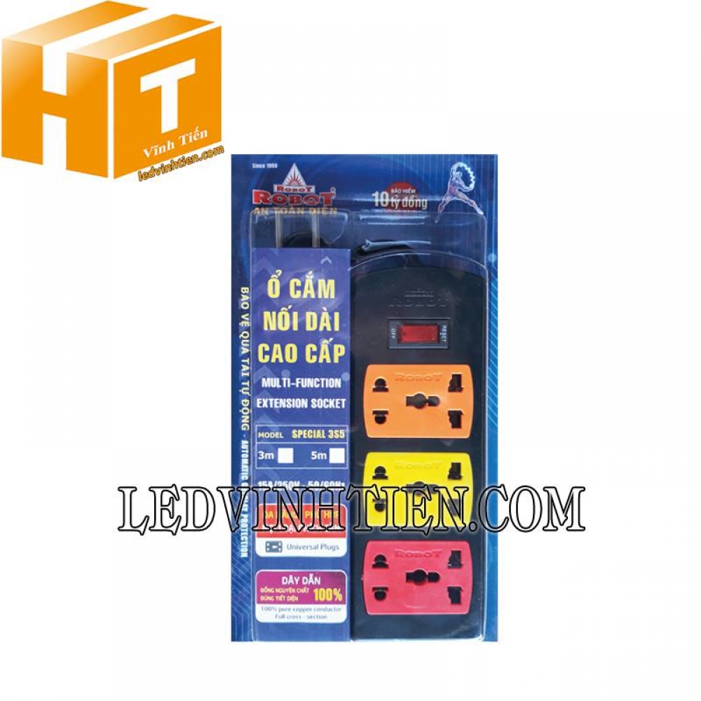 Ổ cắm 3 ổ 5 chấu Robot Special 3S5