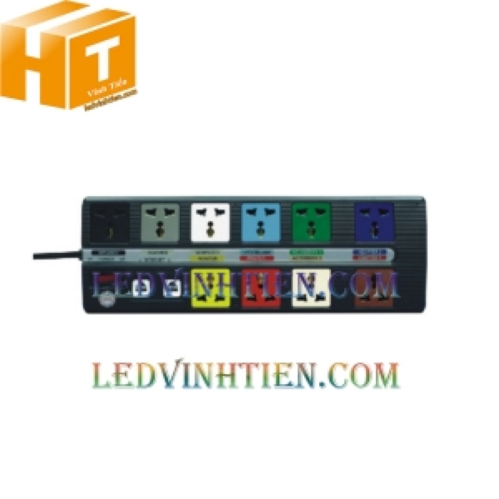 Ổ cắm đa năng LIOA 10 OFFICE-3 màu đen