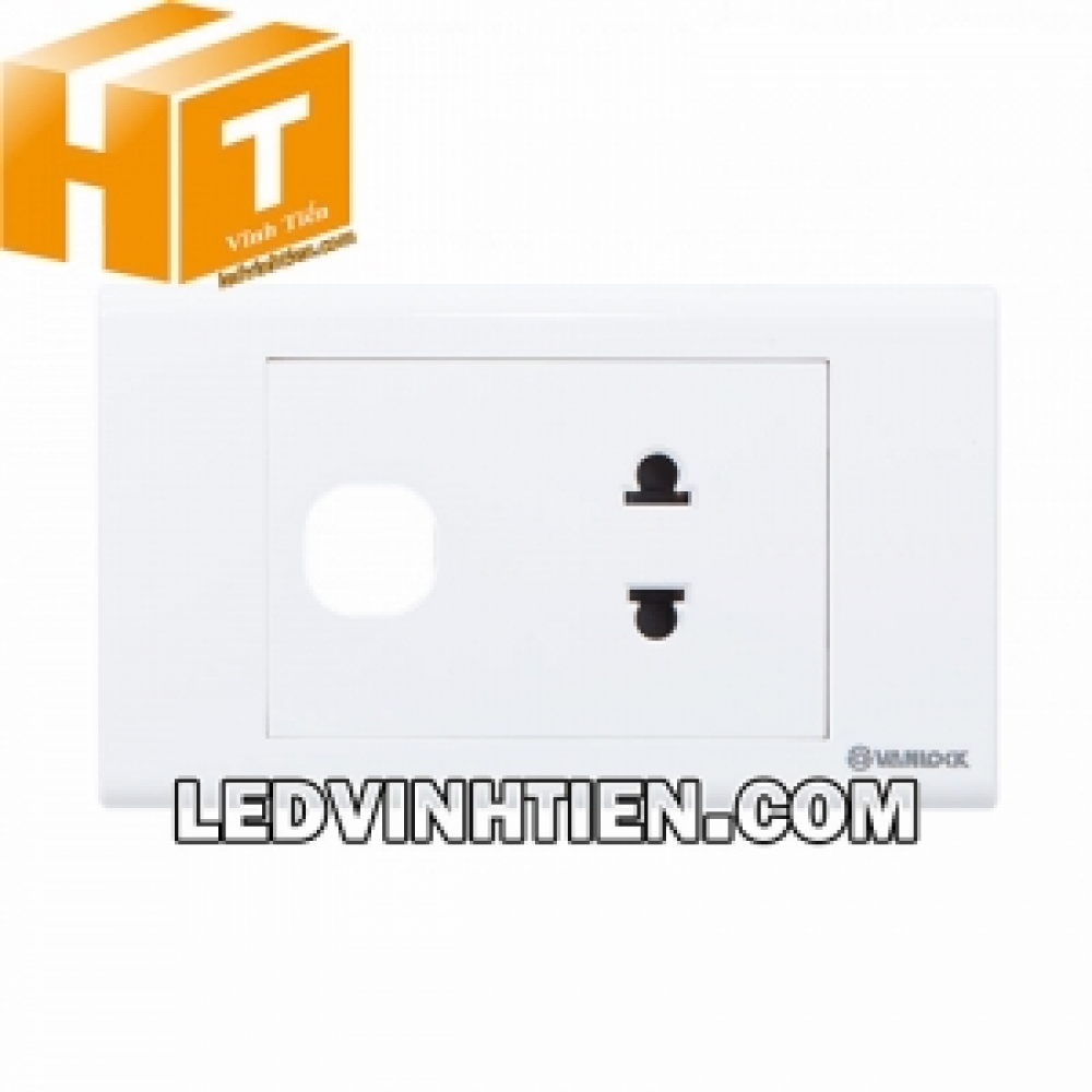 Ổ cắm đơn 2 chấu 1 lỗ S18UX Sino Vanlock