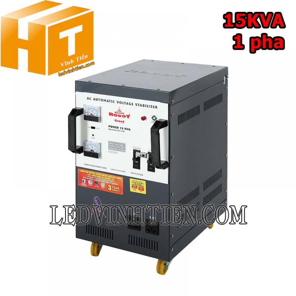 Ổn áp 1 pha 15KVA Robot Grand 90-250V