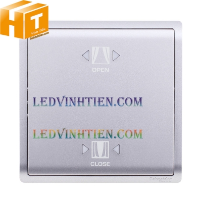 Công tắc rèm cơ màu bạc schneider