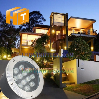 Đèn led âm đất 15W màu vàng