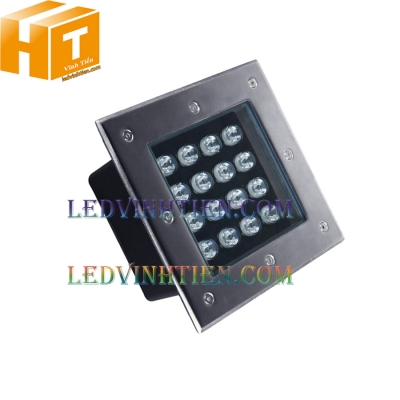 Đèn âm đất vuông 16w màu đỏ
