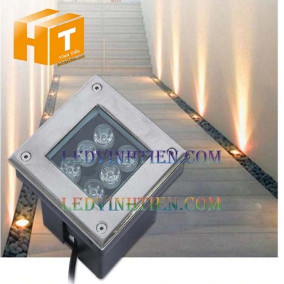 Đèn âm đất vuông 16w màu vàng